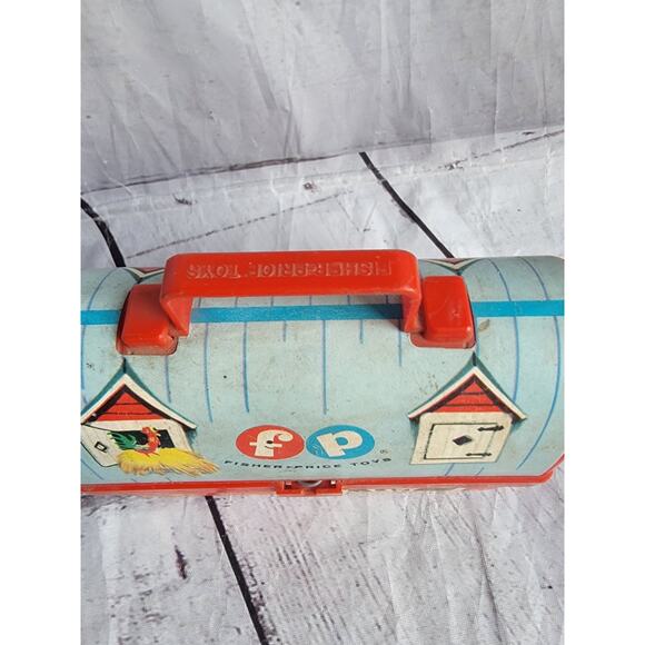 Fisher Price mini lunchbox barn toy 1962 Box Only READ - Picture 2 of 7